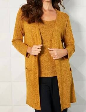 NEW FRENCH KYSS open-front pocket cardigan in mango